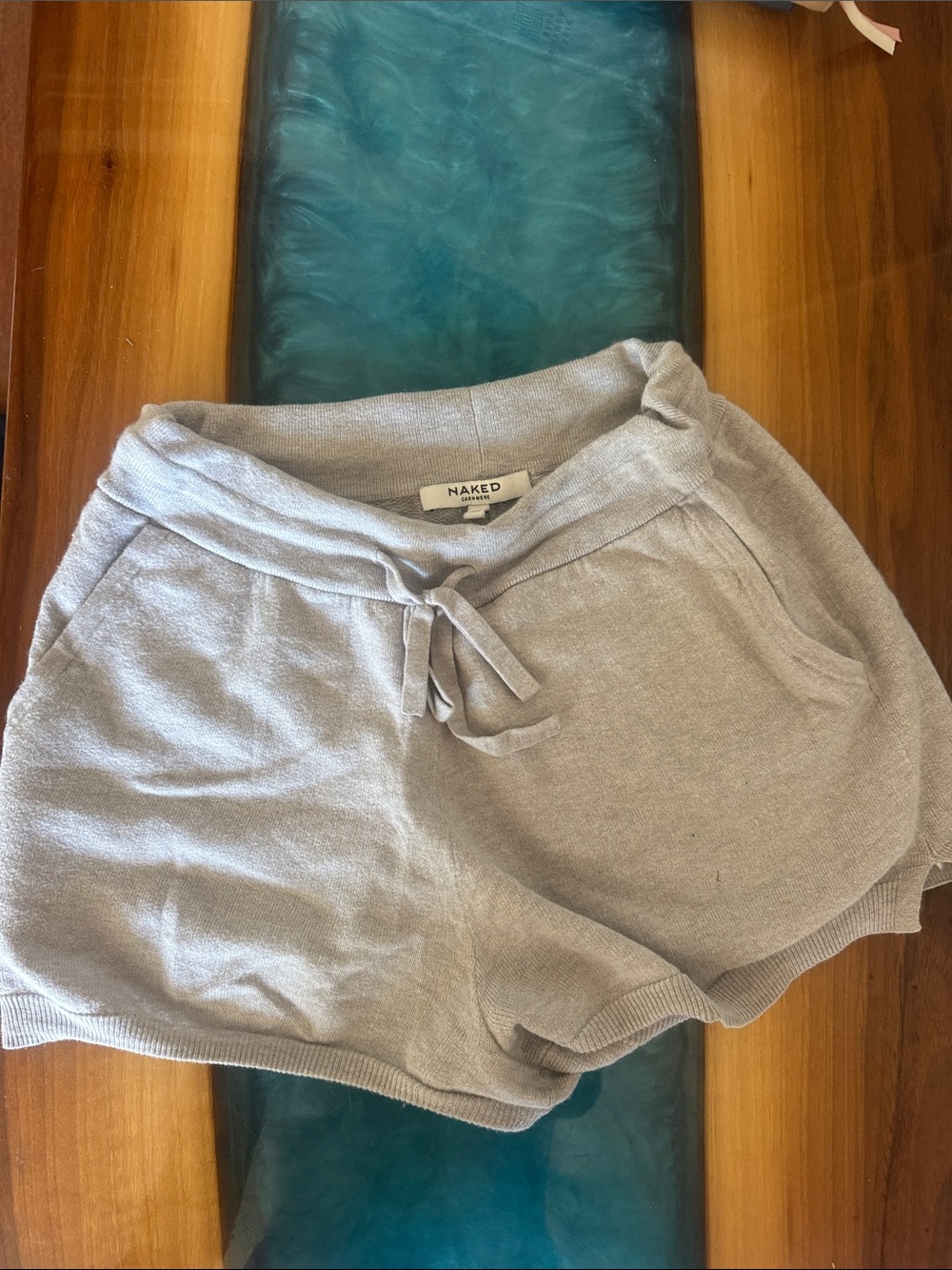 NakedCashmere Heather Light Gray Knit Lounge Shorts